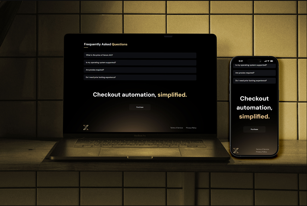 Xenon AIO landing page showcase, section three