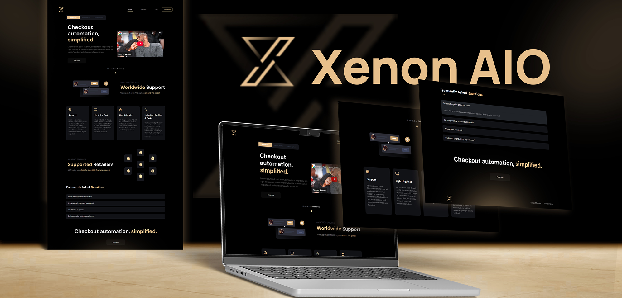 Xenon AIO Next.js landing page project presentation